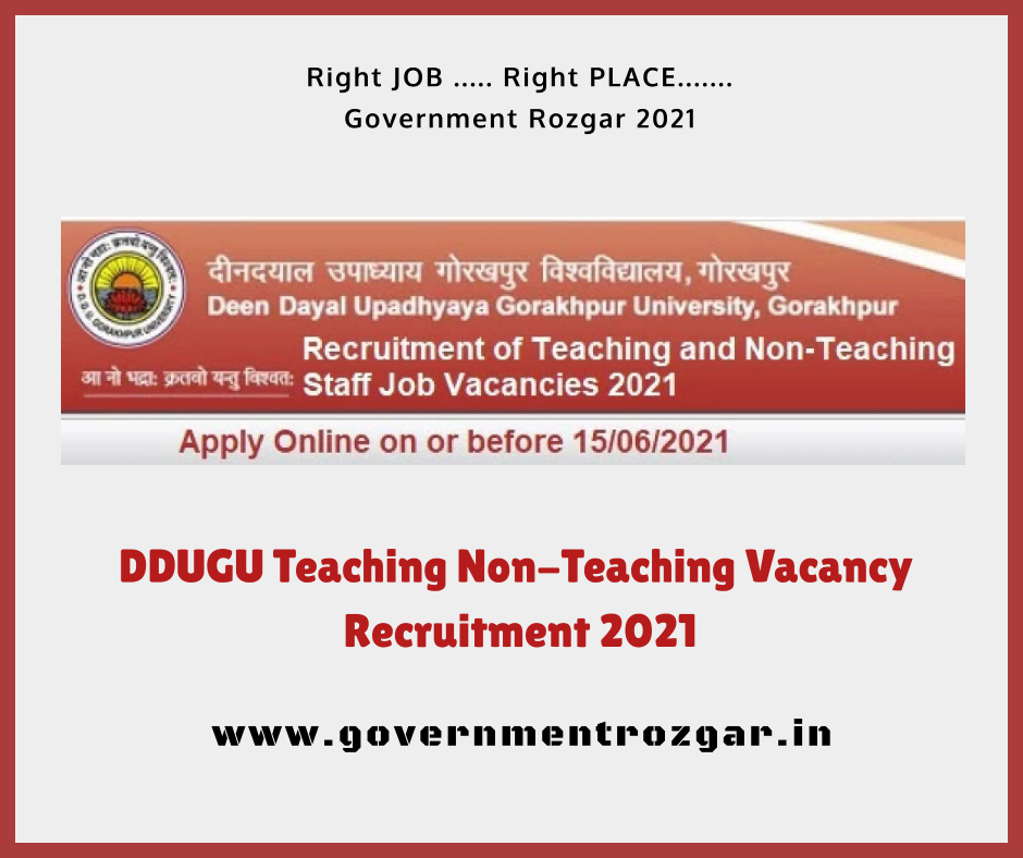 DDUGU Teaching Non Teaching Vacancy Recruitment 2021