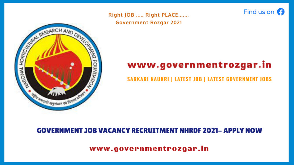 Government Job Vacancy Recruitment NHRDF 2021