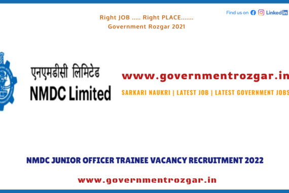 NMDC Junior Officer Trainee Vacancy Recruitment 2022