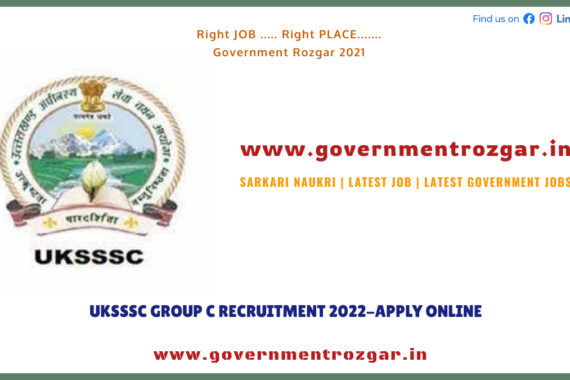 UKSSSC Group C Recruitment 2022