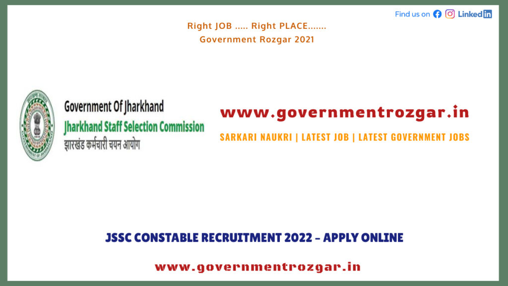 JSSC Constable Recruitment 2022