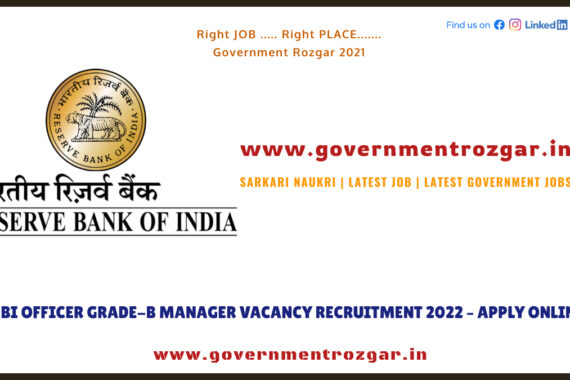 RBI Officer Grade-B Manager Vacancy Recruitment 2022 