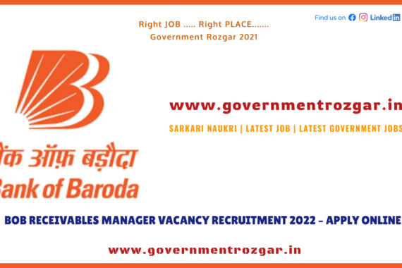 BoB Receivables Manager Vacancy Recruitment 2022