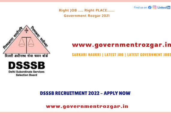 DSSSB RECRUITMENT 2022