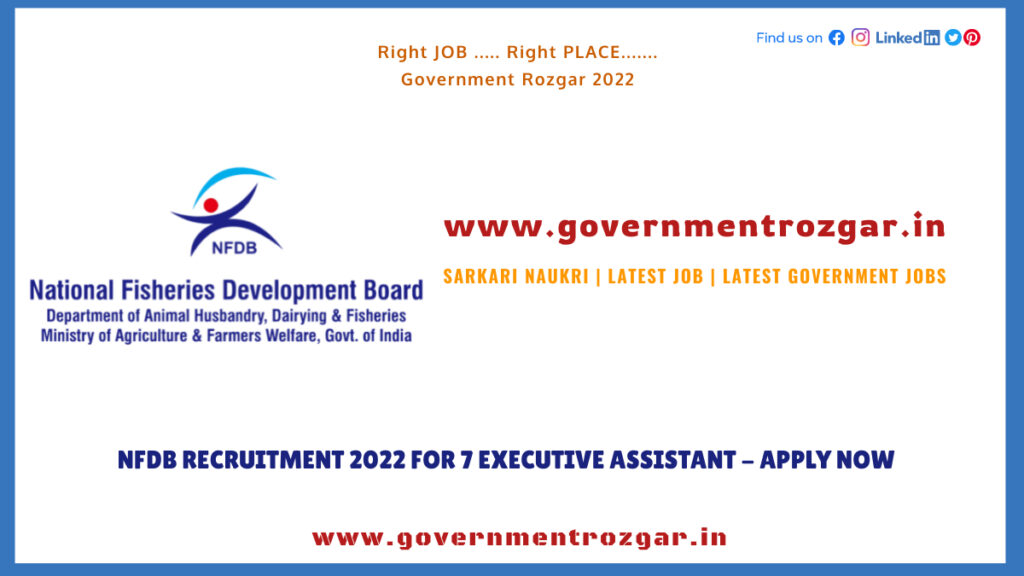 NFDB Recruitment 2022 for 7 Executive Assistant - Apply Now