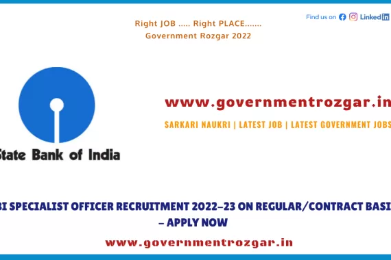 SBI SO Recruitment 2022