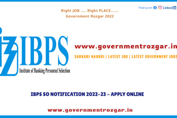 IBPS SO Recruitment 2022