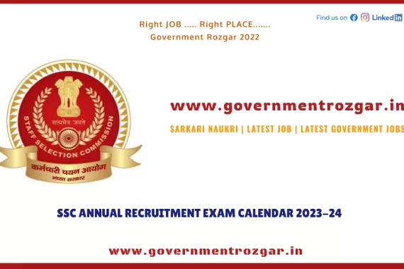 SSC Exam Calendar 2023-24