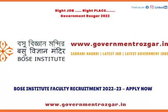 Bose Institute Recruitment 2023