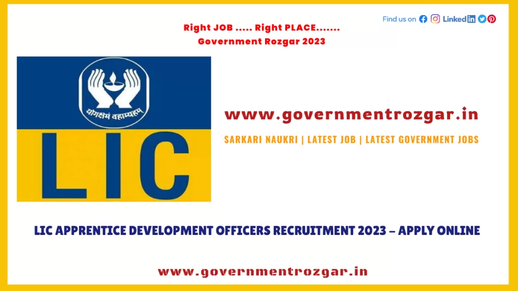 LIC Apprentice Development Officers Recruitment 2023 - Apply Online