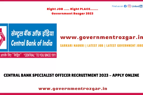 Central Bank of India Recruitment 2023