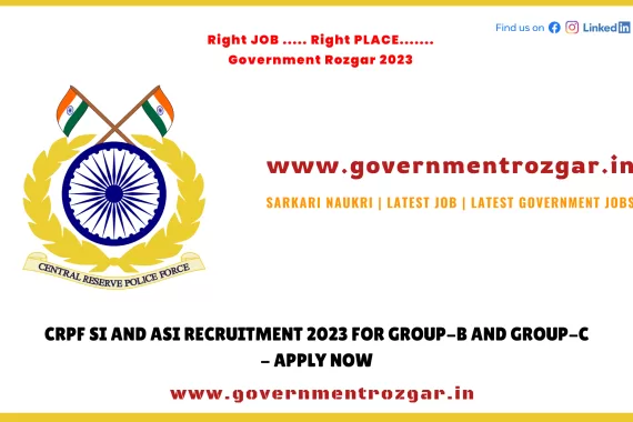 CRPF SI And ASI Recruitment 2023