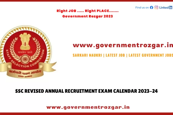 SSC Exam Calendar 2023-24