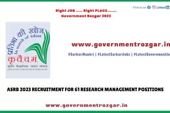 ASRB Recruitment 2023