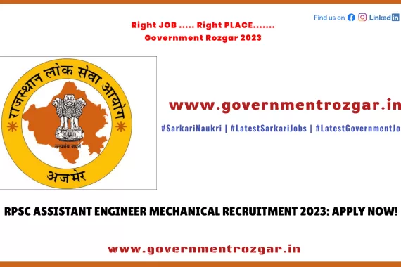 RPSC Assistant Engineer Mechanical Recruitment 2023