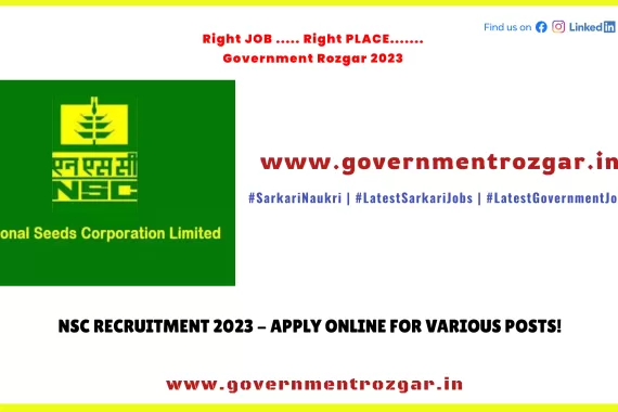 NSC Recruitment 2023 - Apply Online