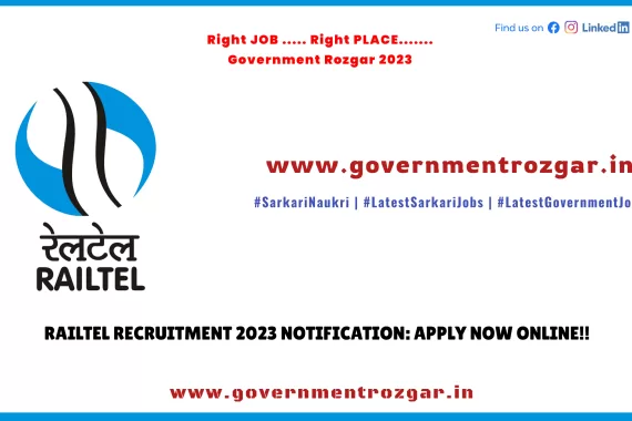 RailTel Recruitment 2023 Notification Apply Online Now!!