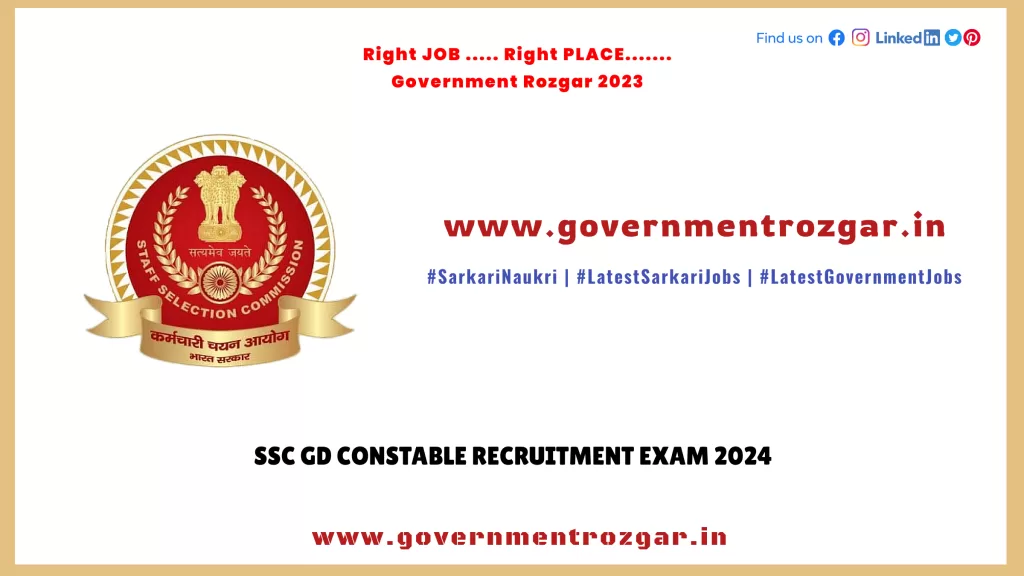 SSC GD Constable Recruitment Exam 2024