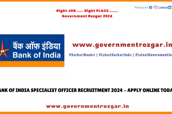 Bank of India Specialist Officer Recruitment 2024 - Apply Online Today!