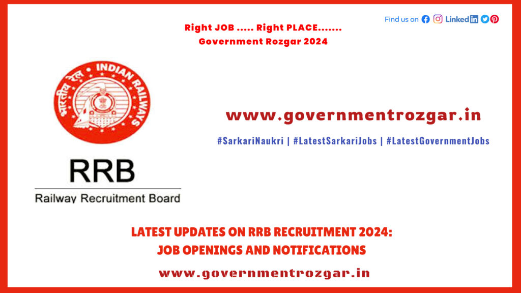 Latest Updates on RRB Recruitment 2024: Job Openings and Notifications