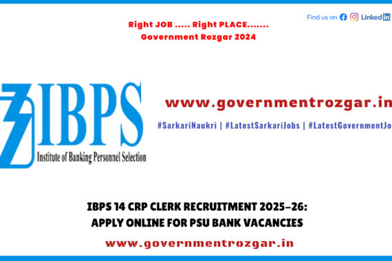 IBPS Clerk Recruitment 2025-26 Apply Online