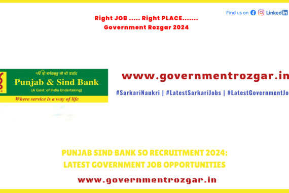 Apply Online for Specialist Officer Vacancies in Punjab Sind Bank Recruitment 2024