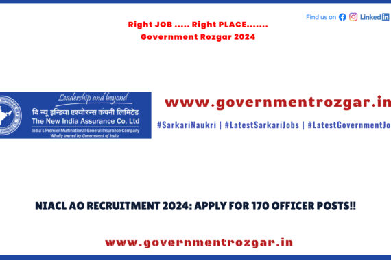 Image showing the NIACL AO Recruitment 2024 announcement with details on applying for 170 Administrative Officer posts