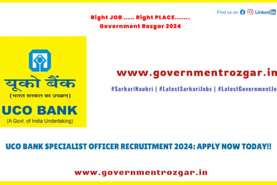 UCO Bank Specialist Officer Recruitment 2024 - Apply for SO positions across various disciplines in banking.