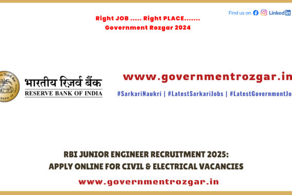 Apply for RBI Junior Engineer Recruitment 2025 featuring 11 Civil & Electrical vacancies. Start your online application today!