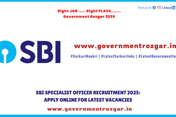 SBI Specialist Officer Recruitment 2025: Online Application Form and Eligibility Criteria