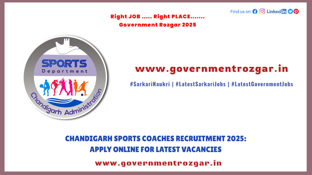 Chandigarh Sports Coaches Recruitment 2025: Apply Online for Latest Vacancies